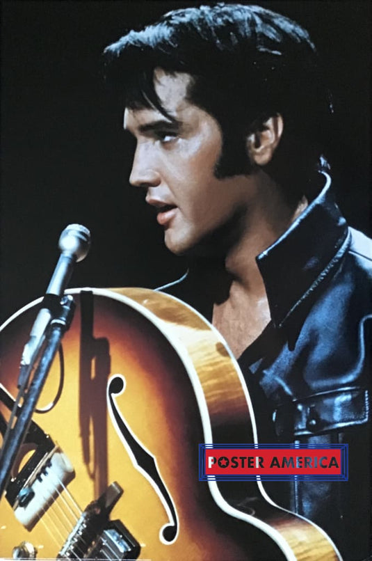 Elvis Presley Playing Acoustic Guitar Poster 24 X 36