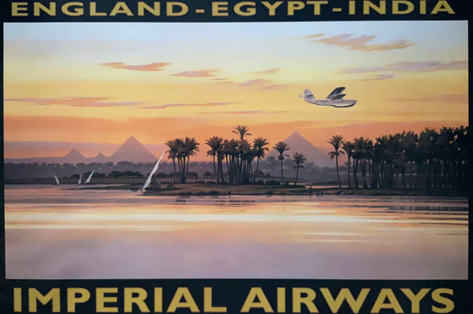 England-Egypt-India Imperial Airways Vintage Art Print 26 X 38 Vintage Poster