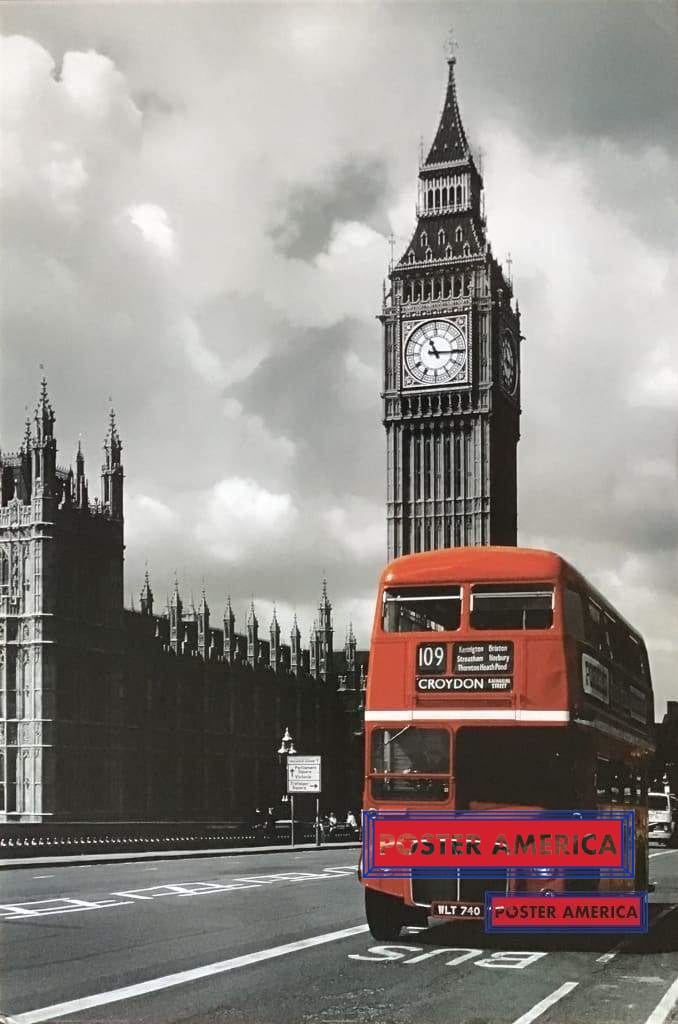 Load image into Gallery viewer, English Double Decker Bus Driving Past Big Ben And Parliament Poster 24 X 36
