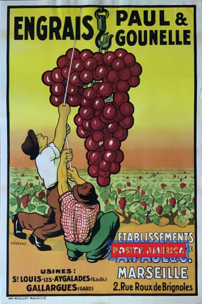Load image into Gallery viewer, Engrais Paul &amp; Gounelle Wine Advertisement 2003 Poster 24 X 36 Vintage Poster
