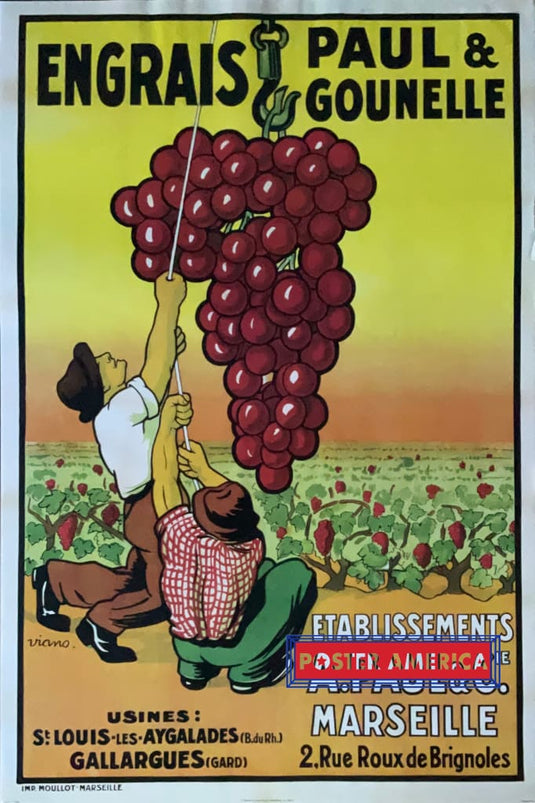 Engrais Paul & Gounelle Wine Advertisement 2003 Poster 24 X 36 Vintage Poster