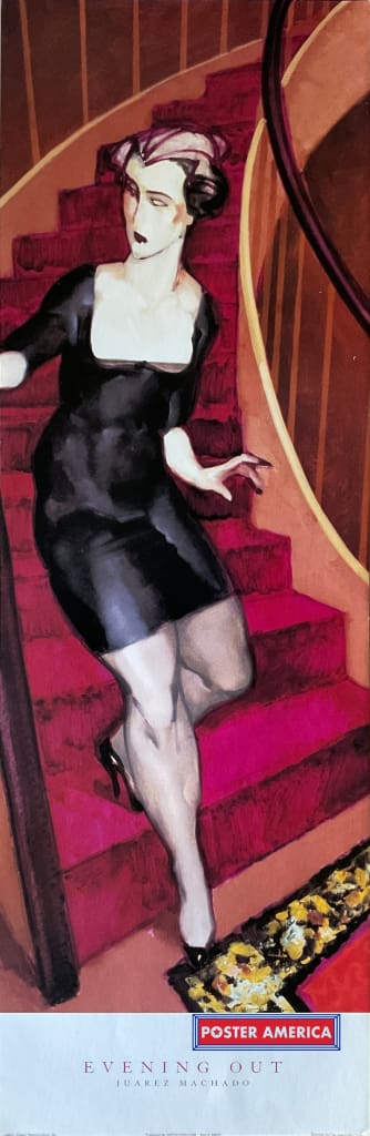Evening Out By Juarez Machado Vintage Art Slim Print 12 X 36