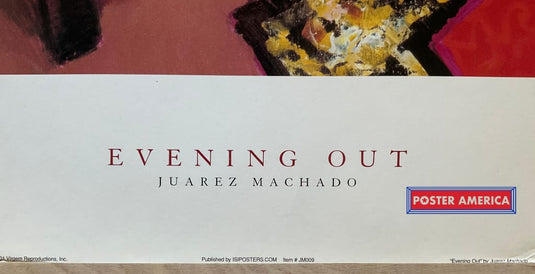 Evening Out By Juarez Machado Vintage Art Slim Print 12 X 36