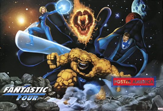 Fantastic Four Animated Superheroes Poster 24 X 35