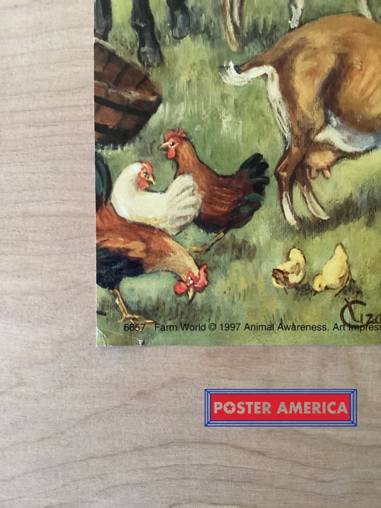 Load image into Gallery viewer, Farm Animals By Elizabeth Ansell Vintage 1997 Art Poster 16.5 X 23.5 Vintage Poster
