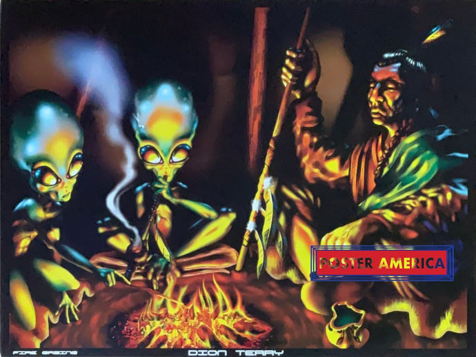 Fire Gazing By Dion Terry Vintage Art Poster 18 X 24 Vintage Poster