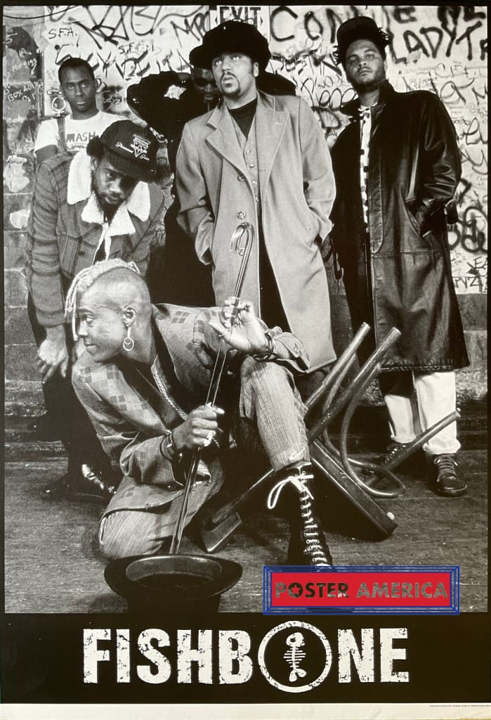 Fishbone Vintage Black & White Band Promo Poster 23 x 34 – PosterAmerica