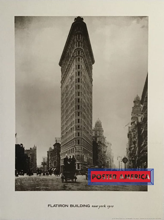 Flatiron Building New York 1910 Black And White Vintage Poster 18 X 24