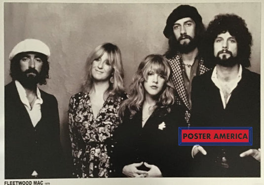Fleetwood Mac Band 1976 Black And White Poster 23.5 X 33