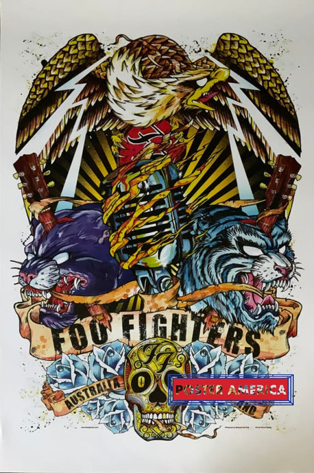Foo Fighters Down Under Tour Poster 24 x 36 Pos