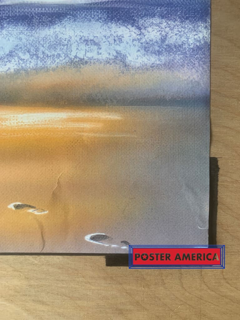 Load image into Gallery viewer, Footprints By Renato Delmonico Vintage 1995 Inspirational Art Poster 24 X 36 Vintage Poster
