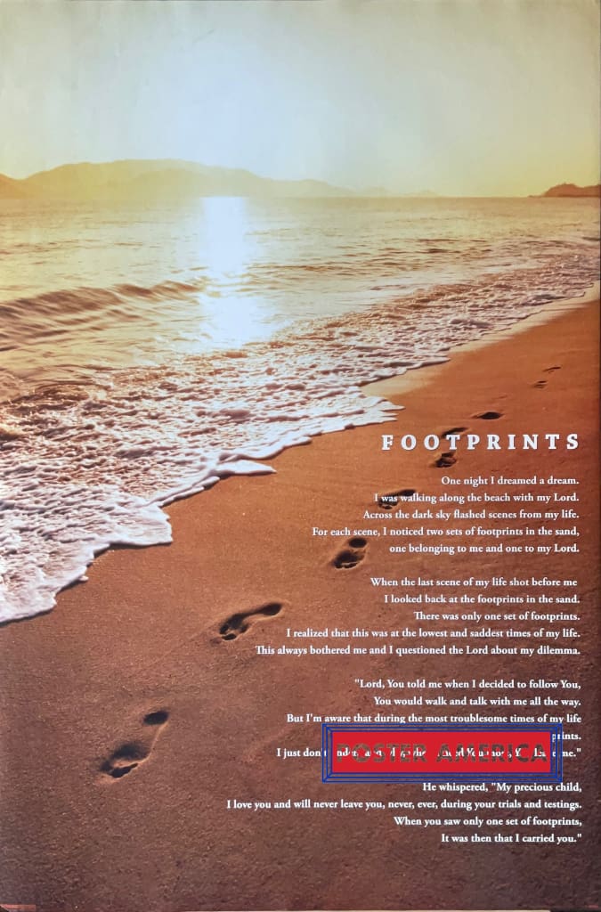 Load image into Gallery viewer, Footprints Inspirational Quote Poster 24 X 36
