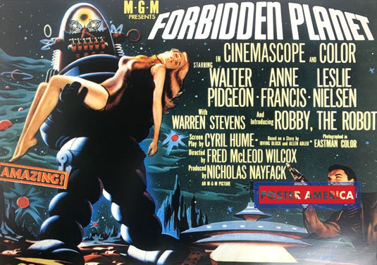 Forbidden Planet Mgm Pictures Movie Promo Reproduction Vintage 1996 Poster 24 X 34