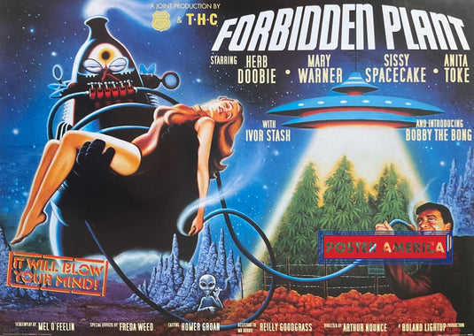 Forbidden Plant Spoof Gag Vintage 2001 Novelty 24 X 34 Poster