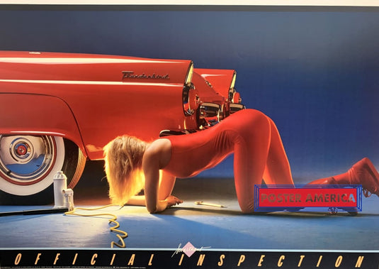 Ford Thunderbird Official Inspection Vintage Photography Rare Poster 25 X 35 Vintage Poster