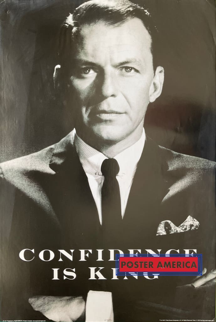 Load image into Gallery viewer, Frank Sinatra Confidence Is King Black &amp; White Canadian Import Poster 24 X 36
