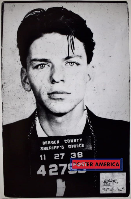Frank Sinatra Mug Shot Rare Vintage Poster 24 X 36 Vintage Poster