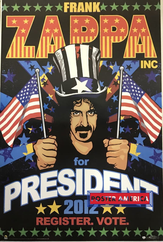 Frank Zappa For President Poster 24 X 36