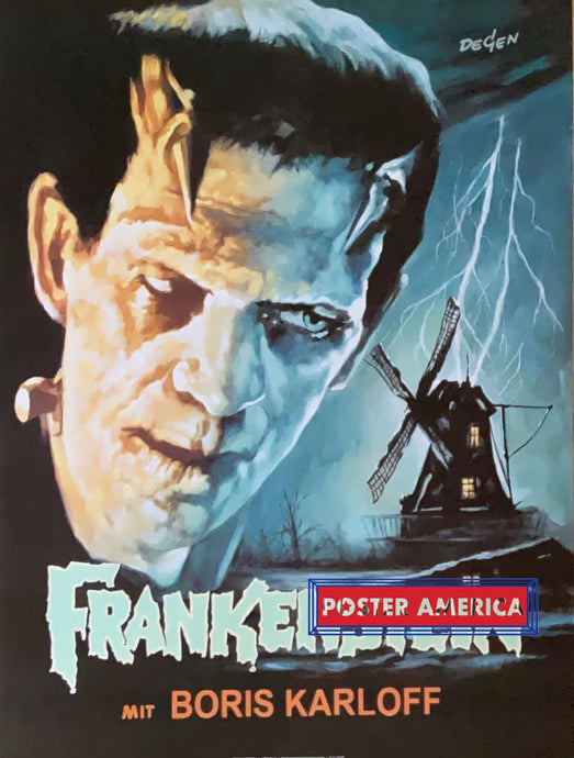 Frankenstein Artwork By Kurt Degen Vintage Movie Poster 27 X 36.5 Poster