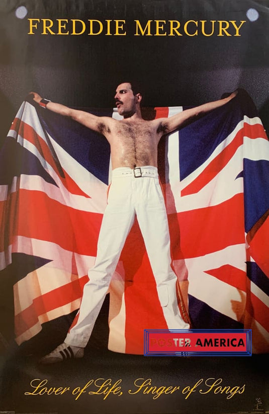 Freddie Mercury Lover Of Life Singer Songs Rare 2007 Tribute Poster 24 X 36