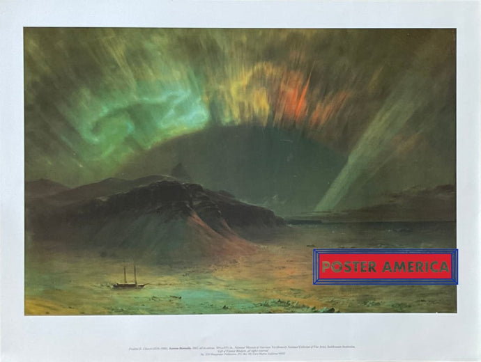 Frederic E. Church Aurora Borealis Vintage Art Print 19 X 25 Posters Prints & Visual Artwork