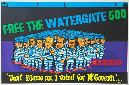 Free The Watergate 500 Vintage Black Light Poster 23 X 35 Posters Prints & Visual Artwork