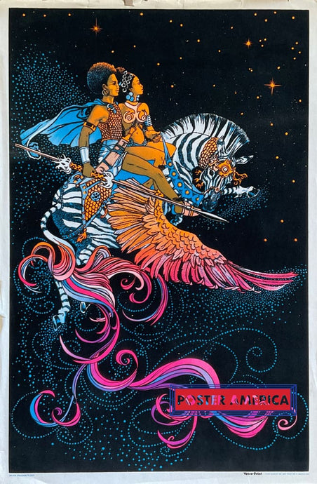 Freedom Flight Original Vintage 1974 Black Light Poster 23 X 35 Posters Prints & Visual Artwork