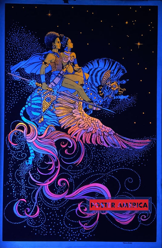 Freedom Flight Original Vintage 1974 Black Light Poster 23 X 35 Posters Prints & Visual Artwork