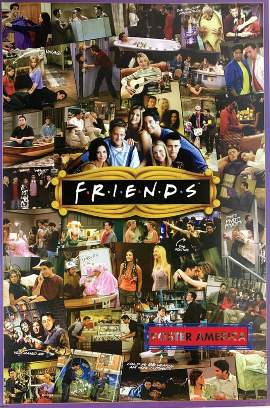 Friends Collage With Quotes Poster 25 X 36