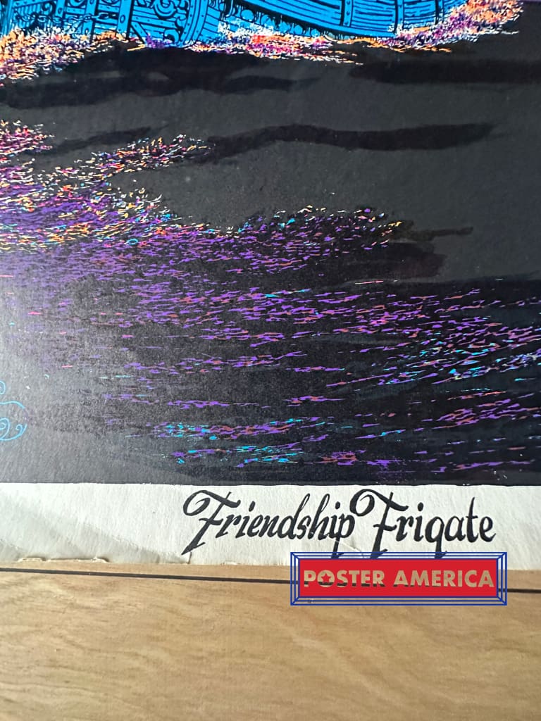 Load image into Gallery viewer, Friendship Frigate Vintage Black Light Poster 26 X 39 Posters Prints &amp; Visual Artwork
