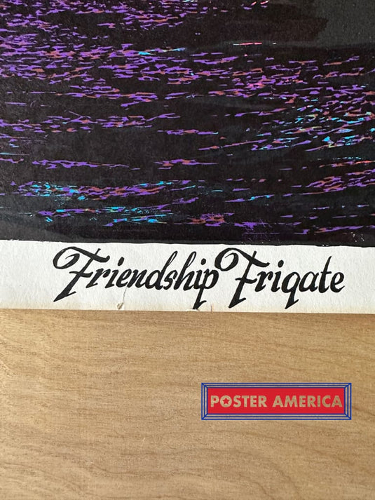 Friendship Frigate Vintage Blacklight Poster 26 X 39