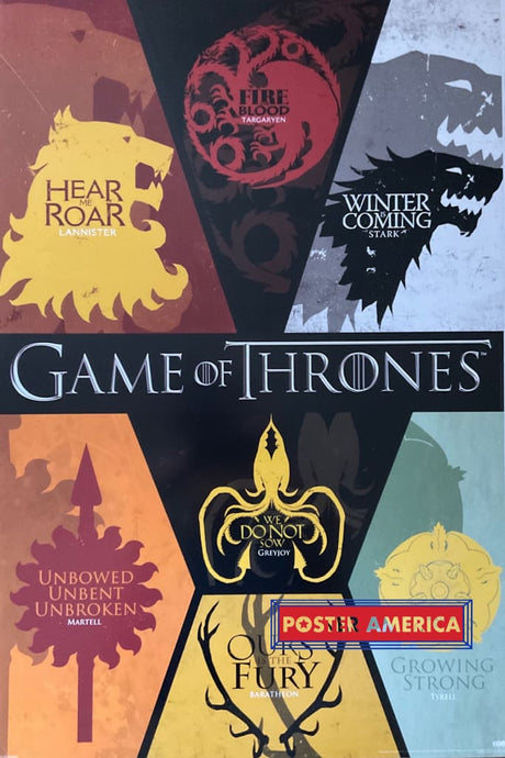 Game Of Thrones And All The Houses 2013 24 X 36 Poster