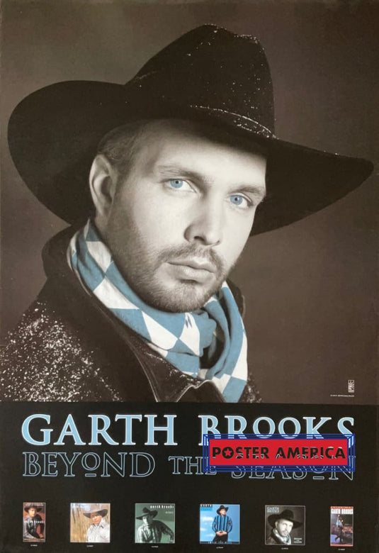 Garth Brooks Beyond The Season Original 1992 Promo Poster 24 X 35 Vintage Poster