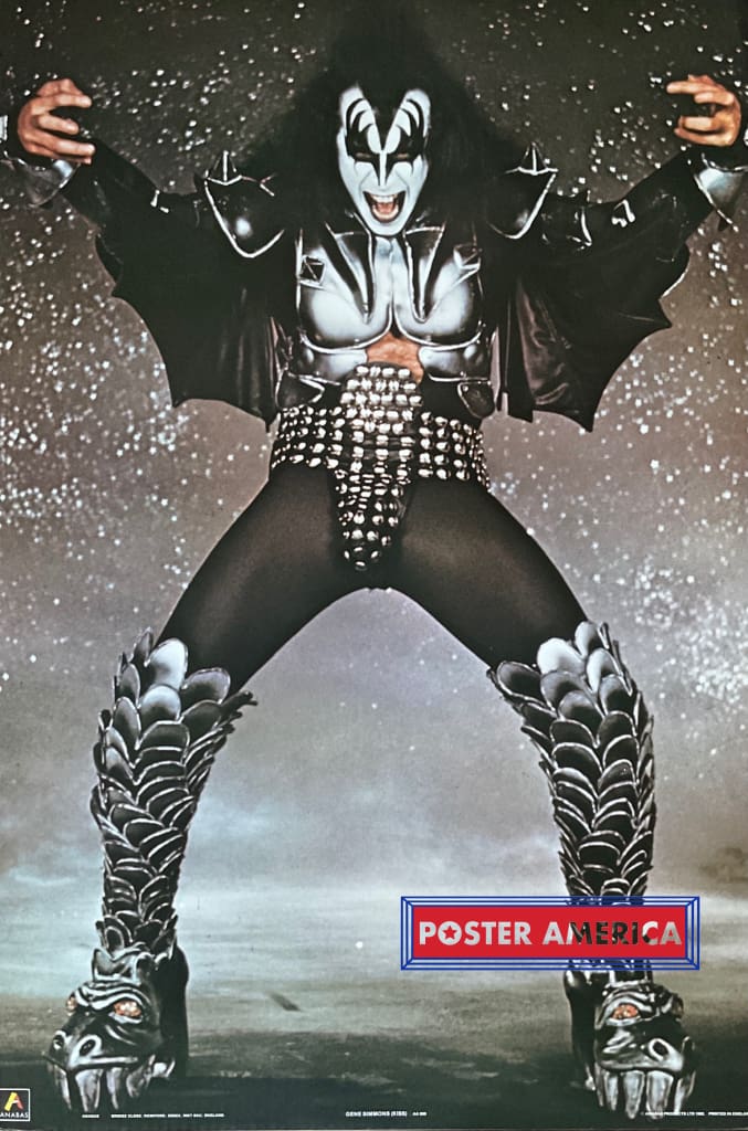 Load image into Gallery viewer, Gene Simmons Kiss Rare 1982 Vintage Poster 23.5 X 35 Vintage Poster
