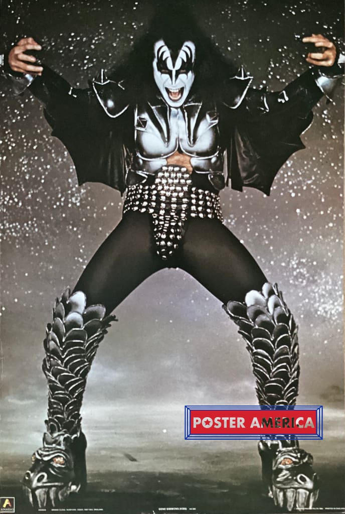 Load image into Gallery viewer, Gene Simmons Kiss Rare 1982 Vintage Poster 24 X 35 Vintage Poster

