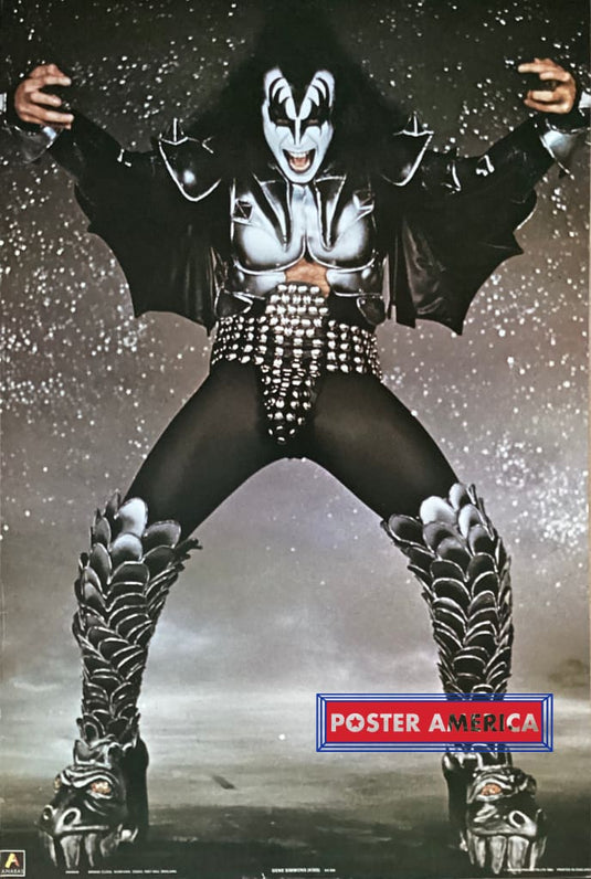 Gene Simmons Kiss Rare 1982 Vintage Poster 24 X 35 Vintage Poster