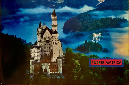 German Castle Vintage Out Of Print Italian Import Poster 1995 24 X 36 Horizontal Photo Old With In
