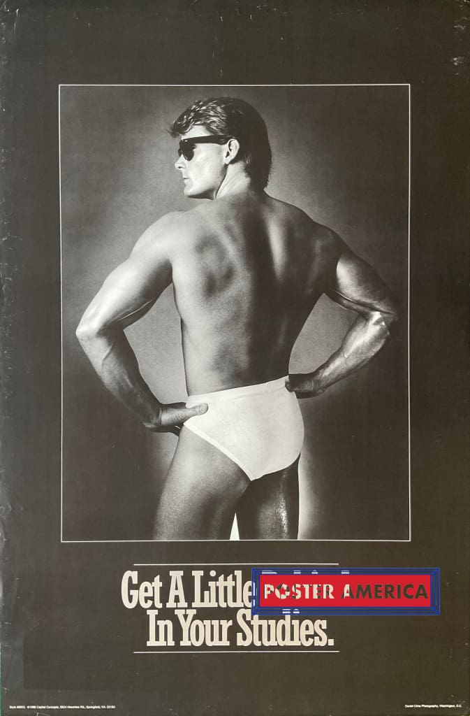 Load image into Gallery viewer, Get A Little Behind In Your Studies Vintage Male Modeling Poster 23 X 35
