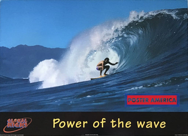 Load image into Gallery viewer, Global Highs Power Of The Wave Surfer Riding A Poster 24 X 33
