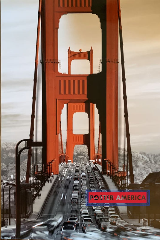 Golden Gate Bridge Orange Poster 24 X 36