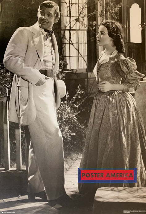 Gone With The Wind Clark Gable & Vivien Leigh Rare Black White Poser 26 X 38 Vintage Poster