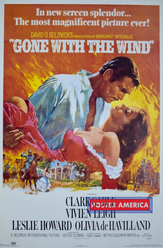 Gone With The Wind One Sheet Reproduction Poster 24 X 36 Vintage Poster