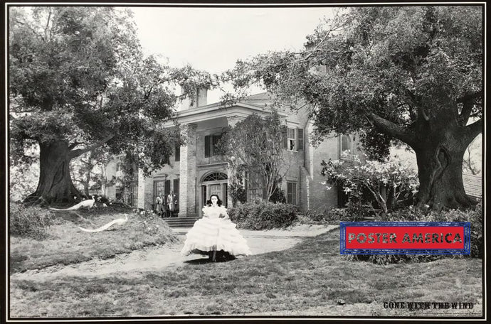 Gone With The Wind Vintage Black & White Scene Reproduction Poster 23 X 35 Posters Prints Visual