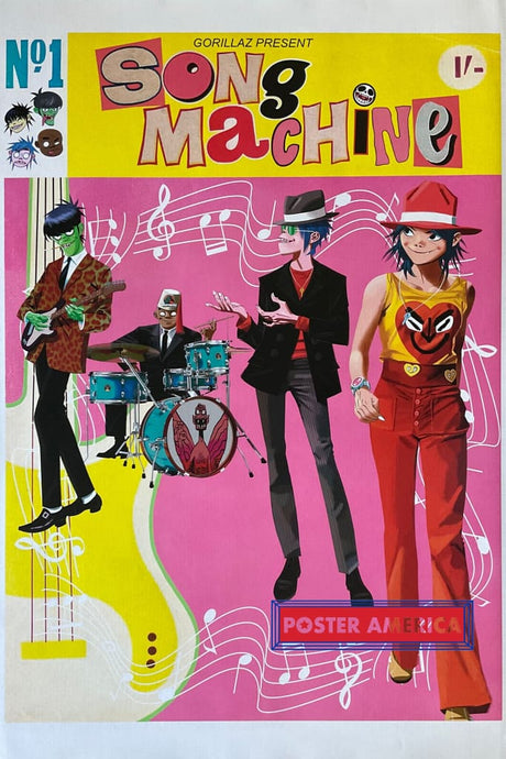 Gorillaz Present Song Machine Album Poster 24 X 36