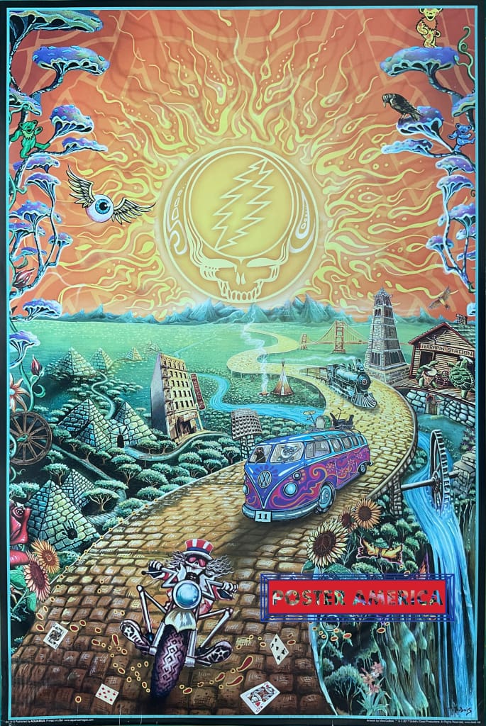 Load image into Gallery viewer, Grateful Dead Golden Road Artistic Rock Music Poster 24 X 36
