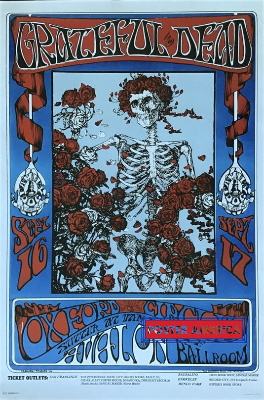 Grateful Dead Skull And Roses Oxford Circle Poster 24 X 36