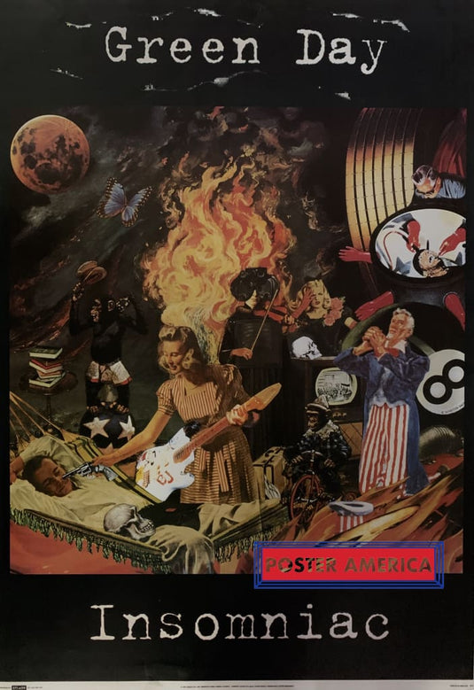 Green Day Insominiac Original 1995 British Import Poster 24 X 35