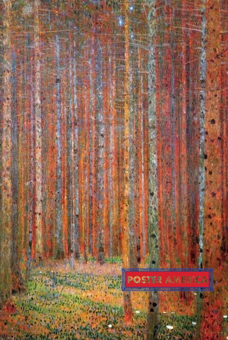 Gustav Klimt Pine Forest Art Poster 24 X 36