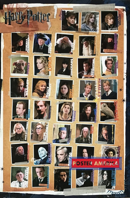 Harry Potter Main Characters Names Headshots Poster 24 X 36