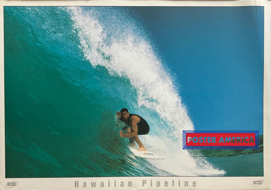 Hawaiian Pipeline By Global Highs Vintage Poster 90S 24 X 34 Surfer Photography Reproduction